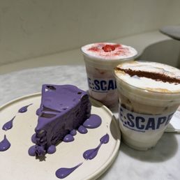 Creamed Up, Blush Cream, Ube Basque cheesecake Creamed Up, Blush Cream, Ube Basque cheesecake