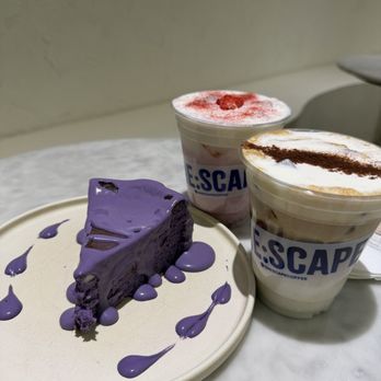 Onescape Coffee - Creamed Up, Blush Cream, Ube Basque cheesecake - Coffee & Tea Near Me - Los Angeles, California Onescape Coffee - Creamed Up, Blush Cream, Ube Basque cheesecake - Coffee & Tea Near Me - Los Angeles, California