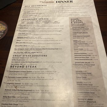 LongHorn Steakhouse - Menu - Steakhouses Near Me - Baton Rouge, Louisiana