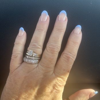 KST Nail Lounge - Blue tips French - Nail Salons Near Me - Tampa, Florida KST Nail Lounge - Blue tips French - Nail Salons Near Me - Tampa, Florida