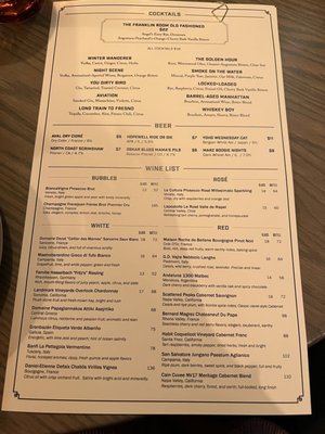 Menu photo 2 The Franklin Room Chicago, IL Menu photo 2 The Franklin Room Chicago, IL