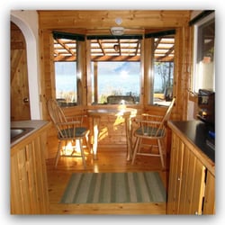 Angels Rest On Resurrection Bay LLC - Entering the Wing Cabin into the kitchenette