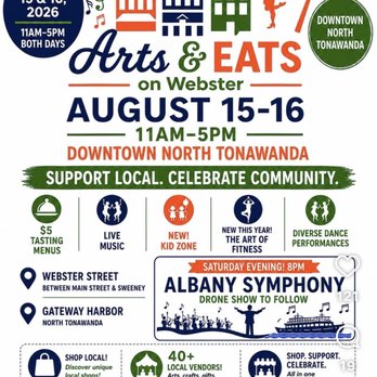 Arts And Eats On Webster - 2026 poster - Festivals Near Me - North Tonawanda, New York Arts And Eats On Webster - 2026 poster - Festivals Near Me - North Tonawanda, New York