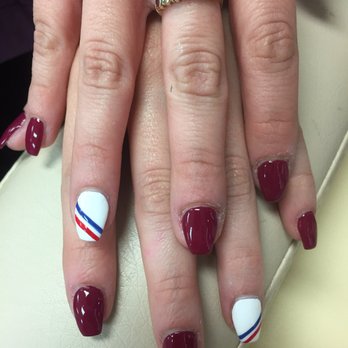 A Nail & Spa - Nails for the super bowl this weekend! Go pats!! - Nail Salons Near Me - Burbank, California