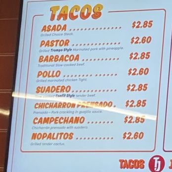 Tacos Juancho - Menu - Tacos Near Me - Dallas, Texas
