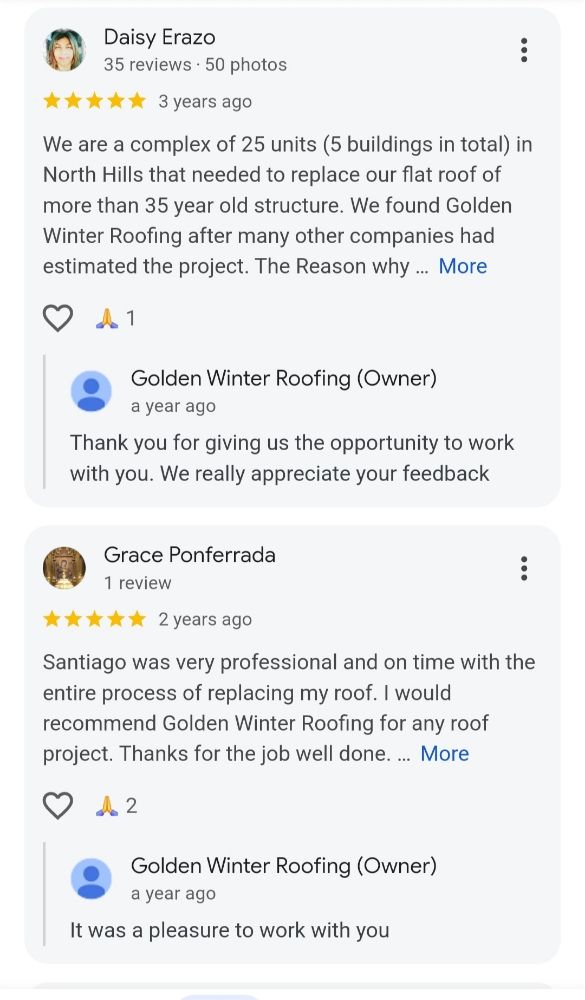 Slide of Golden Winter Roofing
