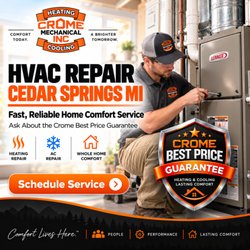 Crome Mechanical Heating & Cooling - HVAC Repair Cedar Springs MI and surrounding area