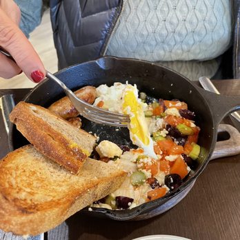 The Skillet by Sal - Skillet with poached eggs. The eggs were not poached, they had to bring us poached ones. - Breakfast & Brunch Near Me - Freehold, New Jersey The Skillet by Sal - Skillet with poached eggs. The eggs were not poached, they had to bring us poached ones. - Breakfast & Brunch Near Me - Freehold, New Jersey