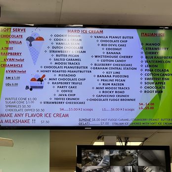Julia's Ice Cream - a menu on the wall - Ice Cream & Frozen Yogurt Near Me - Ocean City, Maryland Julia's Ice Cream - a menu on the wall - Ice Cream & Frozen Yogurt Near Me - Ocean City, Maryland