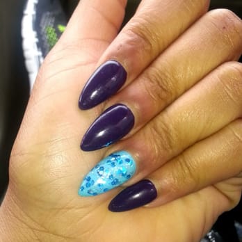 Envy Nails - Purple and Blue to match my current hair color. PERFECTION thanx Sarah you are amazing at what you do - Nail Salons Near Me - Oakland, California Envy Nails - Purple and Blue to match my current hair color. PERFECTION thanx Sarah you are amazing at what you do - Nail Salons Near Me - Oakland, California