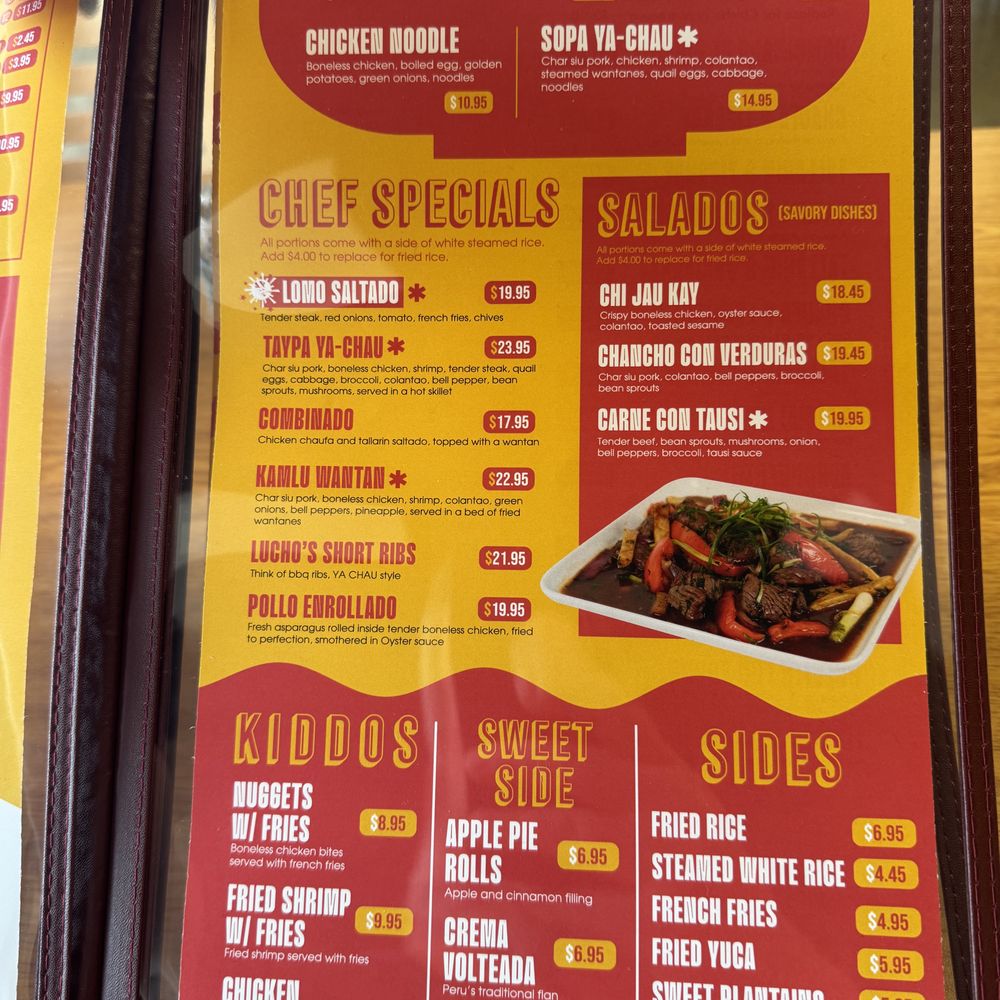 Chifa Ya Chau - Menu Page 2/4 - Peruvian Near Me - Mt. Juliet, Tennessee Chifa Ya Chau - Menu Page 2/4 - Peruvian Near Me - Mt. Juliet, Tennessee