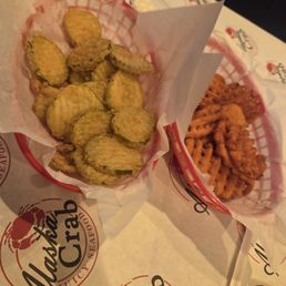 Fried pickles, Sweet potato fries Fried pickles, Sweet potato fries