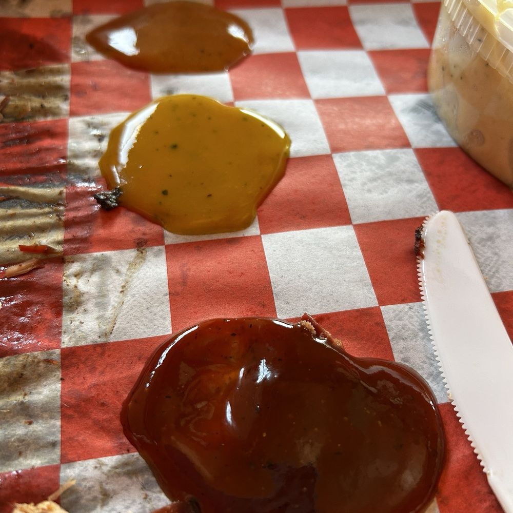 Palette of homemade specialty sauces. Palette of homemade specialty sauces.