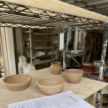Firestick Pottery - These are the pieces Esteban helped me make. They will be glazed, finished, and shipped to me! - Art Classes Near Me - Ojai, California