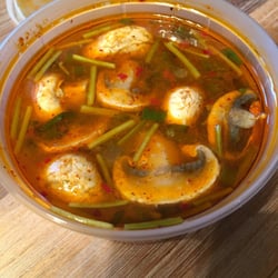 Golden Hunan Restaurant & Lounge - Supposedly their version of Tom yum soup. Bewarned, it tastes like oil, water, hot spice