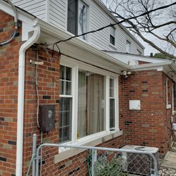 Advanced Gutters & Gutter Protection - New gutter & downspout 5" seamless aluminum gutter