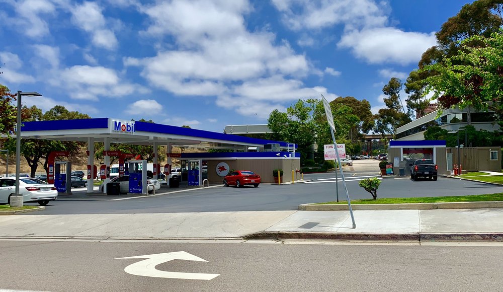 Mobil Gas Station and Car Wash, San Diego Roadtrippers
