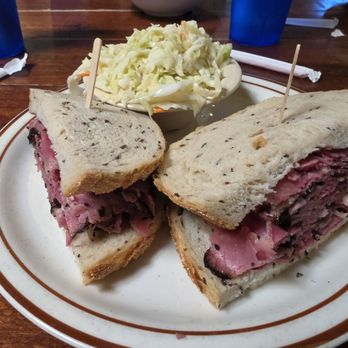 Uncle Bernie's Deli - Hot pastrami on rye with coleslaw - Delis Near Me - Encino, California Uncle Bernie's Deli - Hot pastrami on rye with coleslaw - Delis Near Me - Encino, California