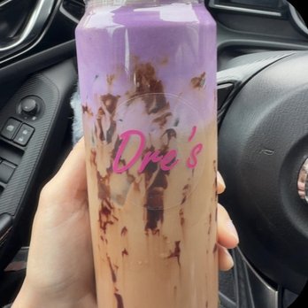 Dre's Cafe - maple ube iced latte - Coffee & Tea Near Me - Toluca Lake, California