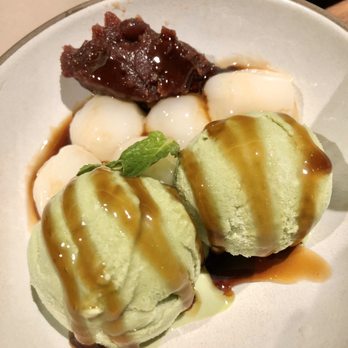 Ippudo San Francisco - MOCHI ZENZAI - $6 - Shiratama mochi with matcha ice-cream and brown sugar syrup. - Ramen Near Me - San Francisco, California Ippudo San Francisco - MOCHI ZENZAI - $6 - Shiratama mochi with matcha ice-cream and brown sugar syrup. - Ramen Near Me - San Francisco, California