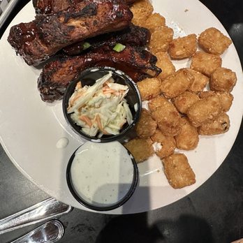 Hickory Tavern - Ribs, tater tots & slaw Char Grilled Rib Entree - American Near Me - Charlotte, North Carolina Hickory Tavern - Ribs, tater tots & slaw Char Grilled Rib Entree - American Near Me - Charlotte, North Carolina