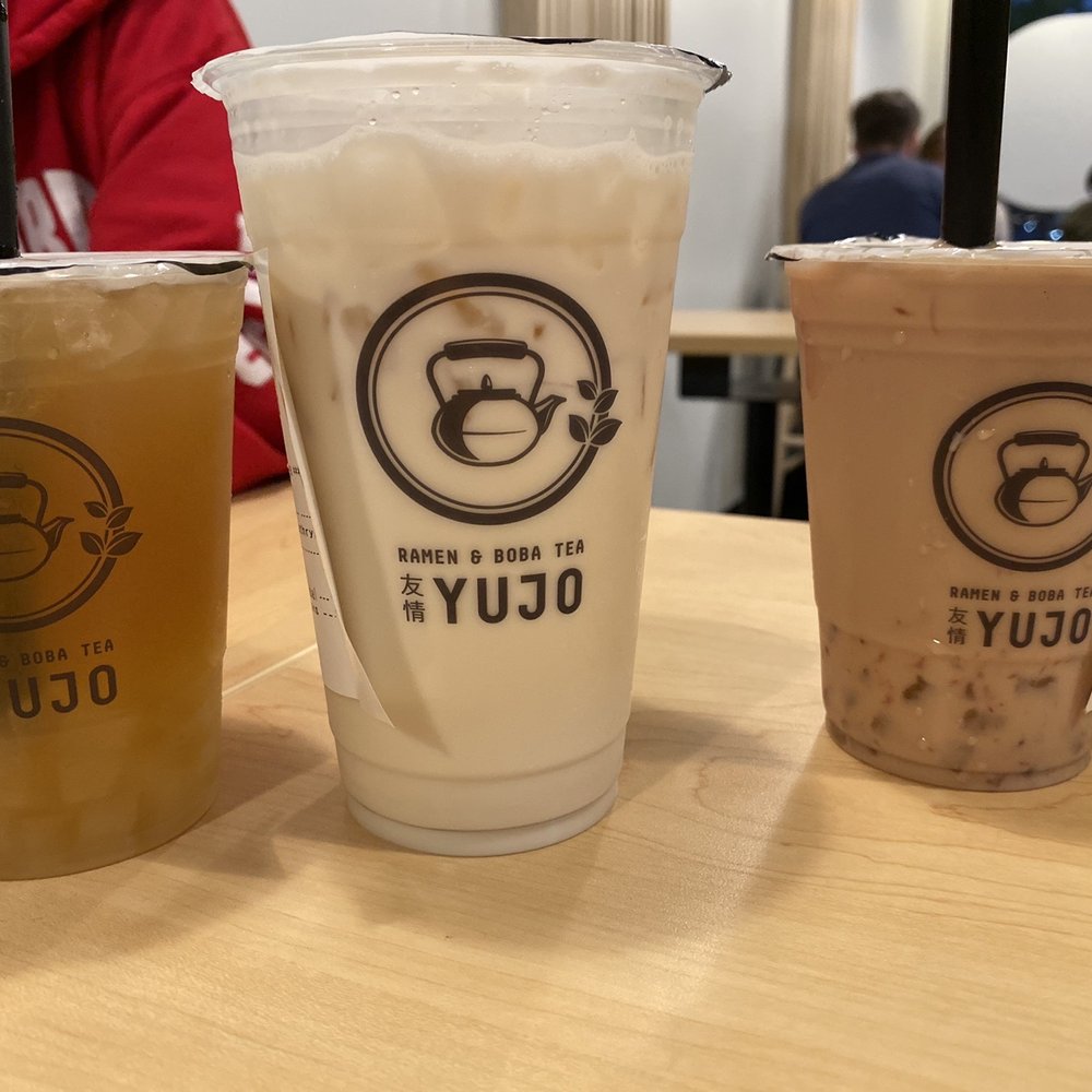 Yujo - Peach oolong Jasmine green milk tea Strawberry - Ramen Near Me - Indianapolis, Indiana Yujo - Peach oolong Jasmine green milk tea Strawberry - Ramen Near Me - Indianapolis, Indiana