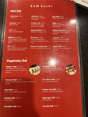 Menu photo 4 Züm Sushi Pacific Grove, CA