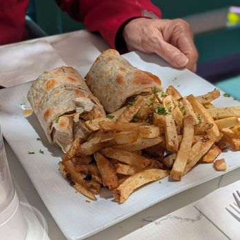 Flapjax - Portobello wrap with fries - New American Near Me - Santa Monica, California