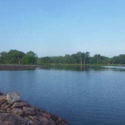 Lewis & Clark State Recreation Area - The beach and day use area