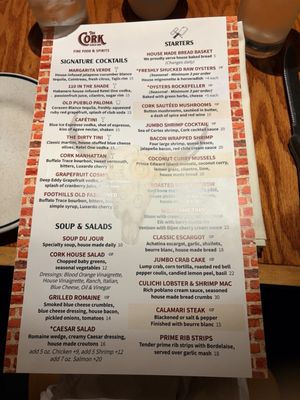 Menu photo 2 The Cork Tucson Tucson, AZ Menu photo 2 The Cork Tucson Tucson, AZ