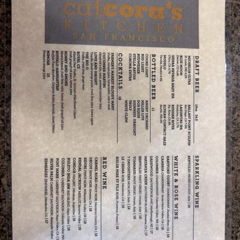 Cat Cora's Kitchen - Menu - drinks - New American Near Me - San Francisco, California