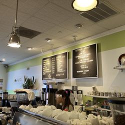 Peregrine Espresso - Menu board behind the counter