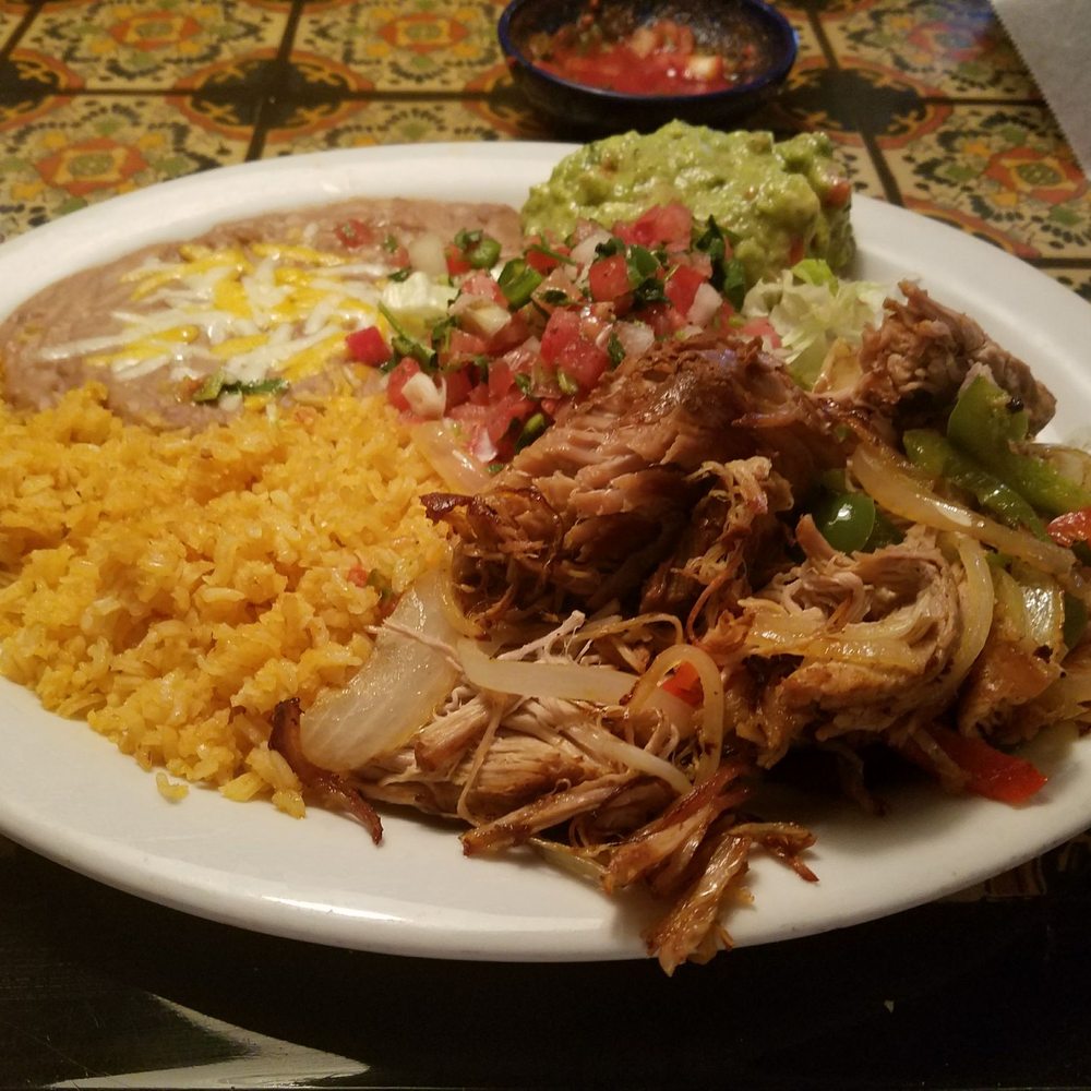 Fiesta Azteca - This is the enchilada lunch special. It was quite delicious despite the pork being a little dry. - Mexican Near Me - Melbourne, Florida