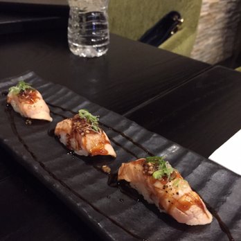 Fuji at Ink Block - Seared salmon nigiri - Japanese Near Me - Boston, Massachusetts