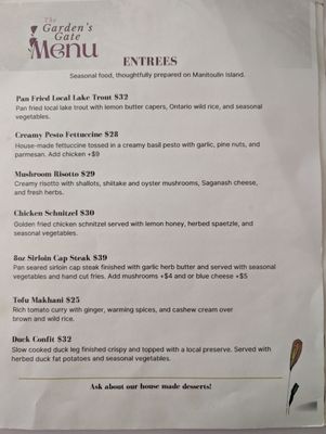 Menu photo 2 Garden's Gate Tehkummah, ON