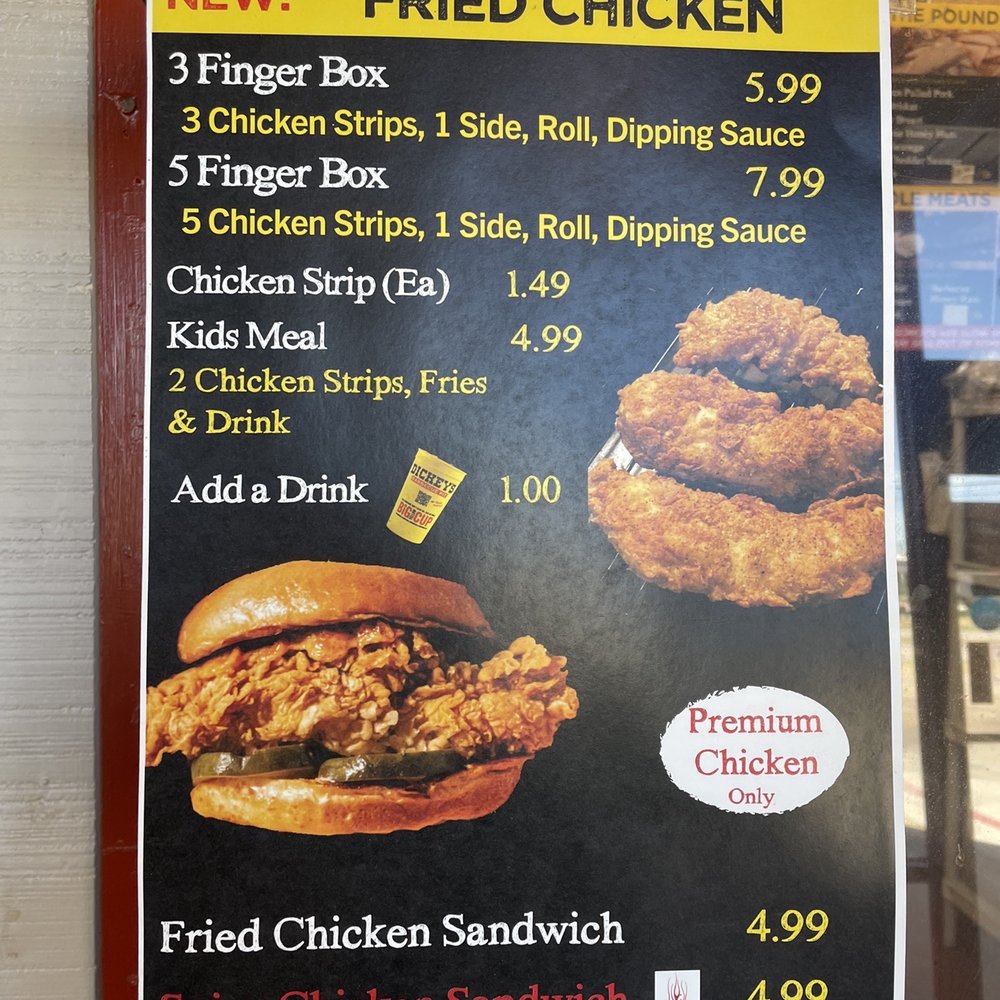 Dickey's Barbecue Pit - a menu for fried chicken - Barbeque Near Me - Plano, Texas