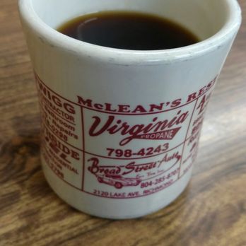 McLean's Restaurant - When they have advertisements on their coffee cups, it's a sure sign they've been around a while. - American Near Me - Richmond, Virginia McLean's Restaurant - When they have advertisements on their coffee cups, it's a sure sign they've been around a while. - American Near Me - Richmond, Virginia