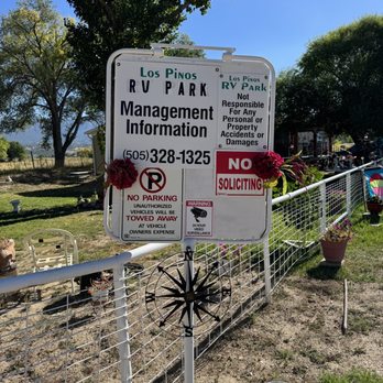 Los Pinos - Sign at park entrance - RV Parks Near Me - Cuba, New Mexico