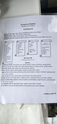 Menu photo 1 Provencal Bakery & Cafe Newport, RI Menu photo 1 Provencal Bakery & Cafe Newport, RI