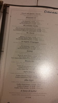 Menu photo 8 Dulcamara Rome, RM Menu photo 8 Dulcamara Rome, RM