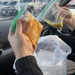 Tacos Al Vapor Michoacan - Sauce in a bag?  Rigo's Combo (The combo didn't come with a drink so it's NOT a combo) lol