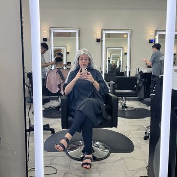 Long’s Hair Studio - The process from dark brown to blonde - Hair Salons Near Me - Katy, Texas Long’s Hair Studio - The process from dark brown to blonde - Hair Salons Near Me - Katy, Texas