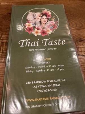 Menu photo 1 Thai Taste Las Vegas, NV Menu photo 1 Thai Taste Las Vegas, NV