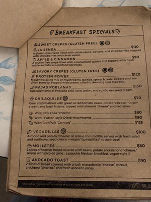 Menu photo 2 La Senda Playa del Carmen, ROO Menu photo 2 La Senda Playa del Carmen, ROO