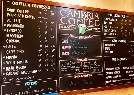 Menu photo 5 Cambria Coffee Cambria, CA