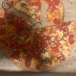 This supposedly has extra cheese on it and extra basil.