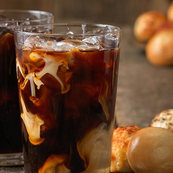 Einstein Bros. Bagels - two glasses of iced coffee - Breakfast & Brunch Near Me - Birmingham, Alabama