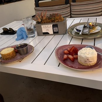 ALBACA - Cheesecake on the left and tres leche cake on the right - New American Near Me - Coronado, California