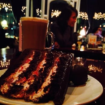 Cafe Loft - Chocolate cake filled w strawberry... Delicious! - Coffee & Tea Near Me - Los Angeles, California Cafe Loft - Chocolate cake filled w strawberry... Delicious! - Coffee & Tea Near Me - Los Angeles, California