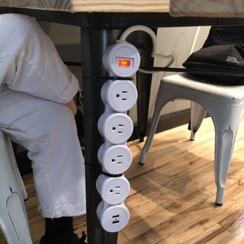 Coffee Lab & Roasters - Soooo smart! They know we need our outlets - Coffee & Tea Near Me - Chicago, Illinois